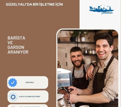 Barista ve Garson Aranıyor.. Mesajınızı instagram hesabımdan iletiniz gokhanbayram.17