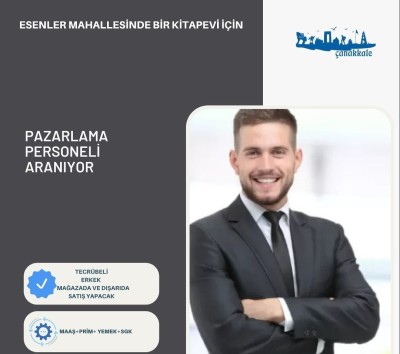 Pazarlama Personeli Aranıyor.. Mesajınızı instagram hesabımdan iletiniz gokhanbayram.17
